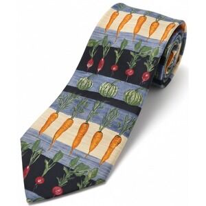Structure Vegetables Mens Designer 100% Silk Neck Tie 57" x 4"